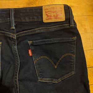 Levi's dark mid-rise skinny